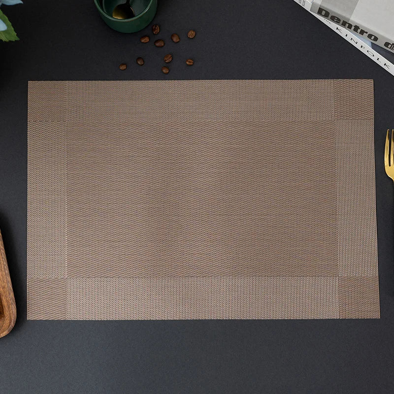 Washable Vinyl Woven Placemat Set