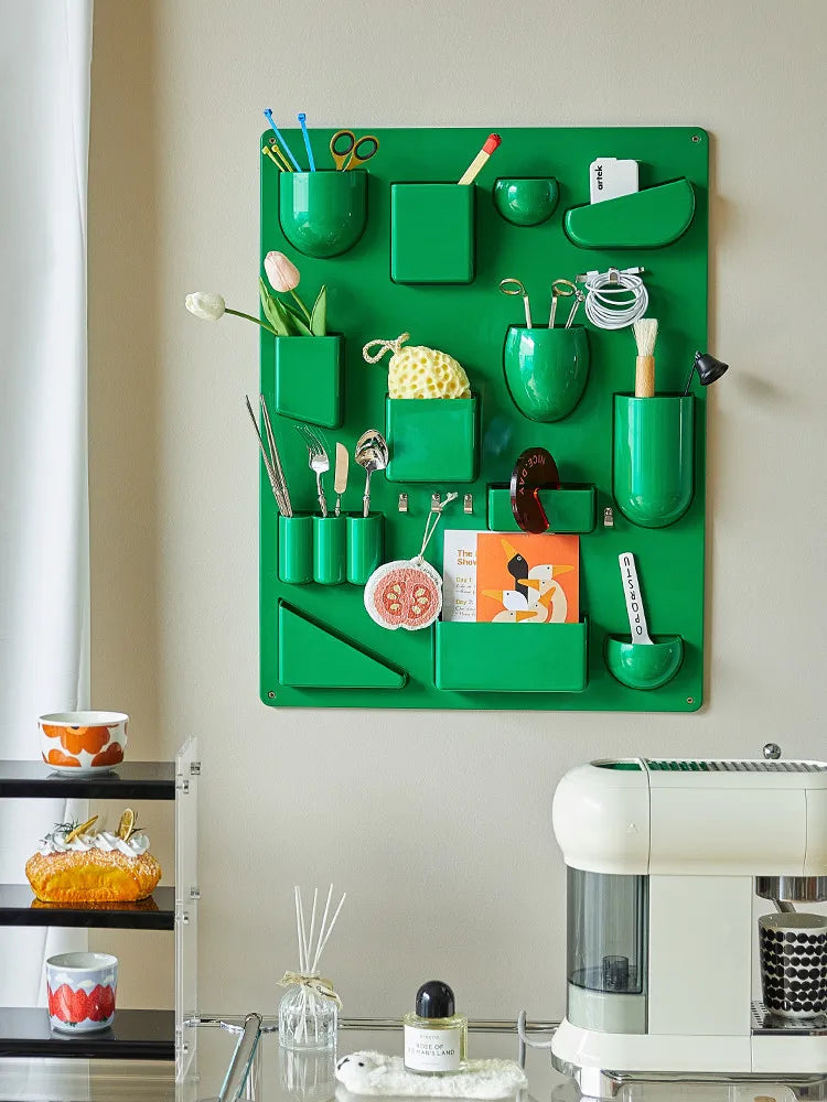 Wall Mounted Storage Rack with Hooks