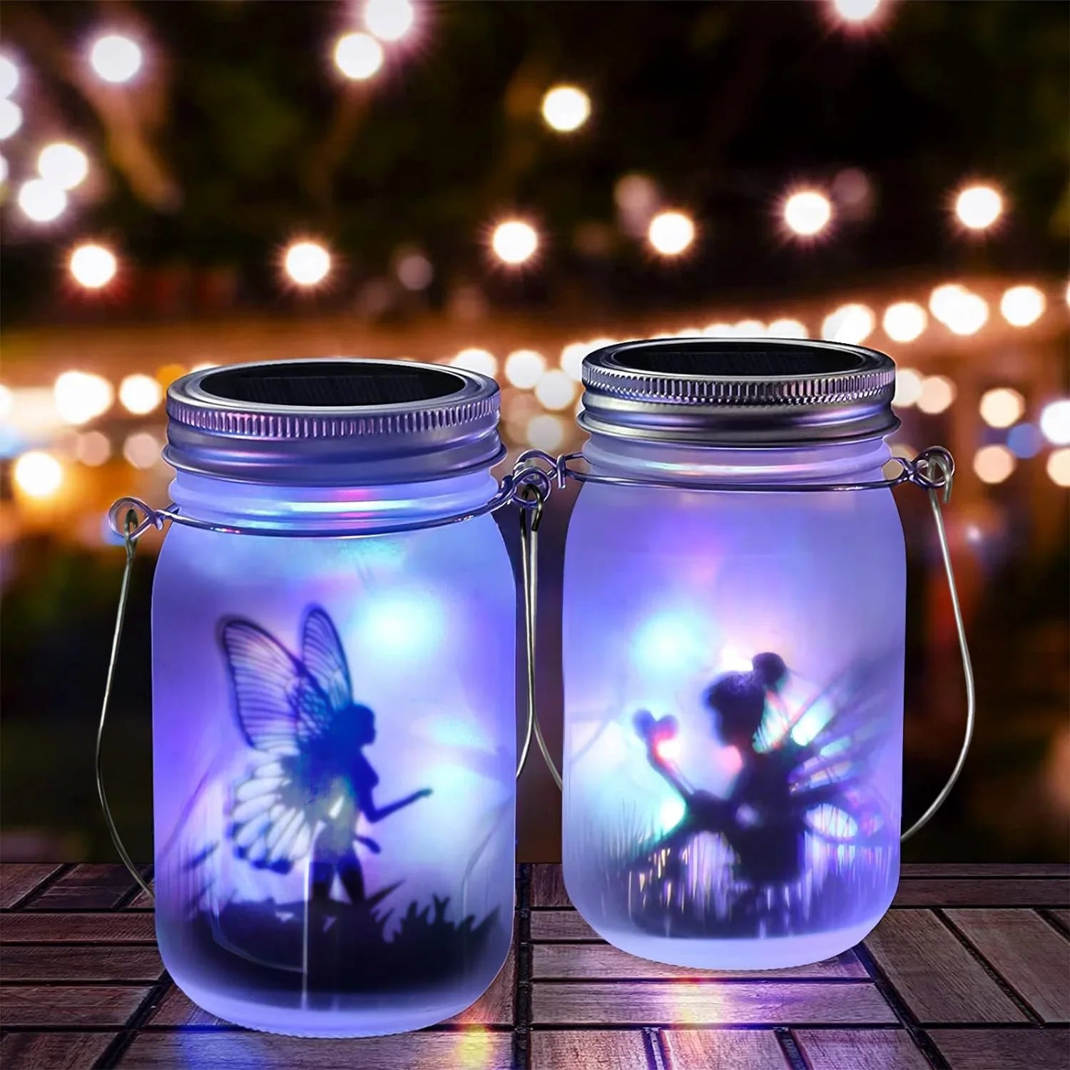 Solar Mason Jar Fairy Light Lantern