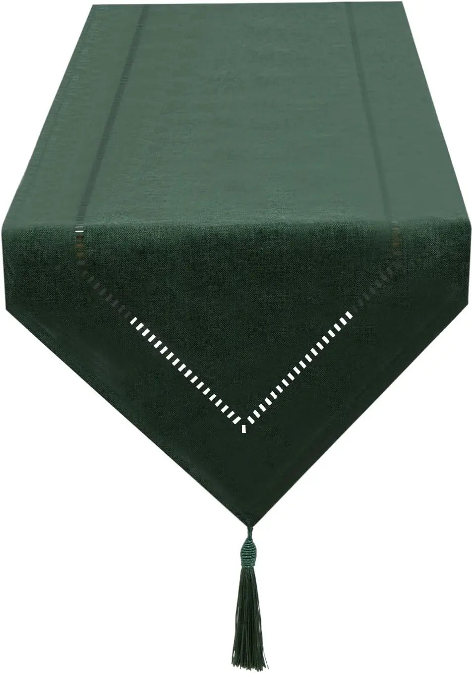 Solid Linen Table Runner With Tassel