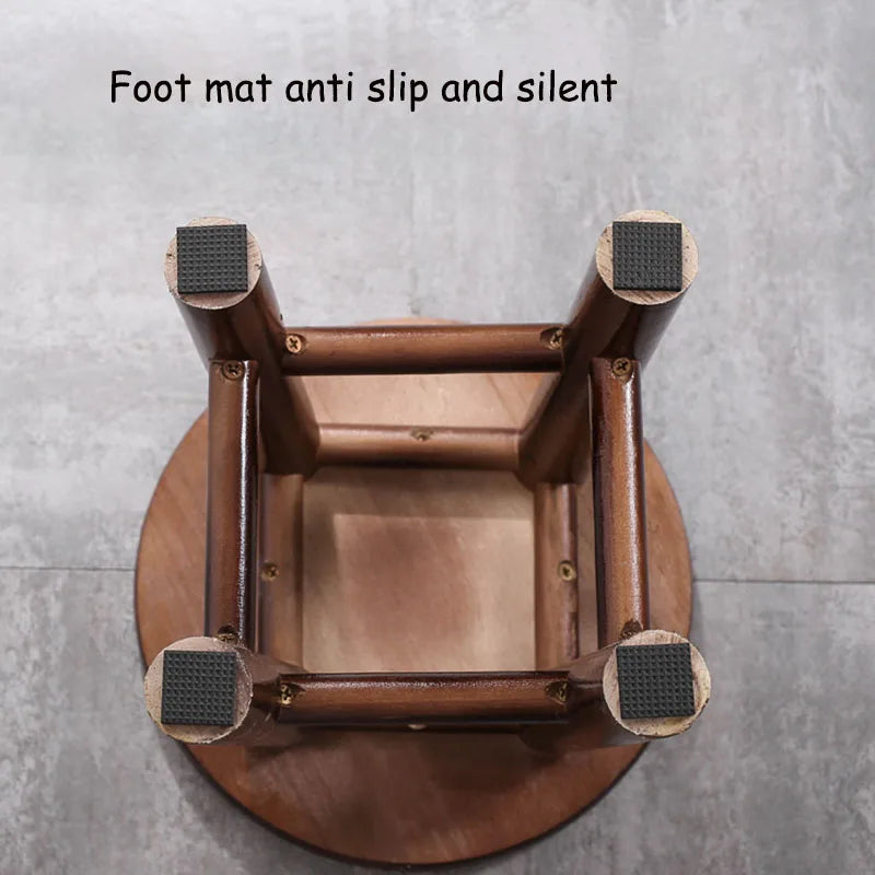 Solid Wood Round Stool