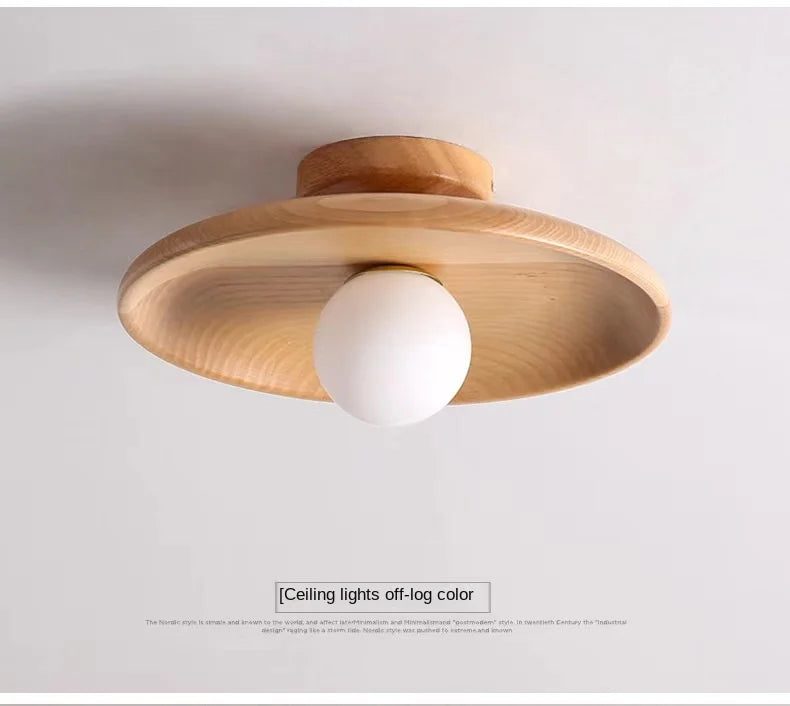 Walnut Wood G9 Ceiling Light
