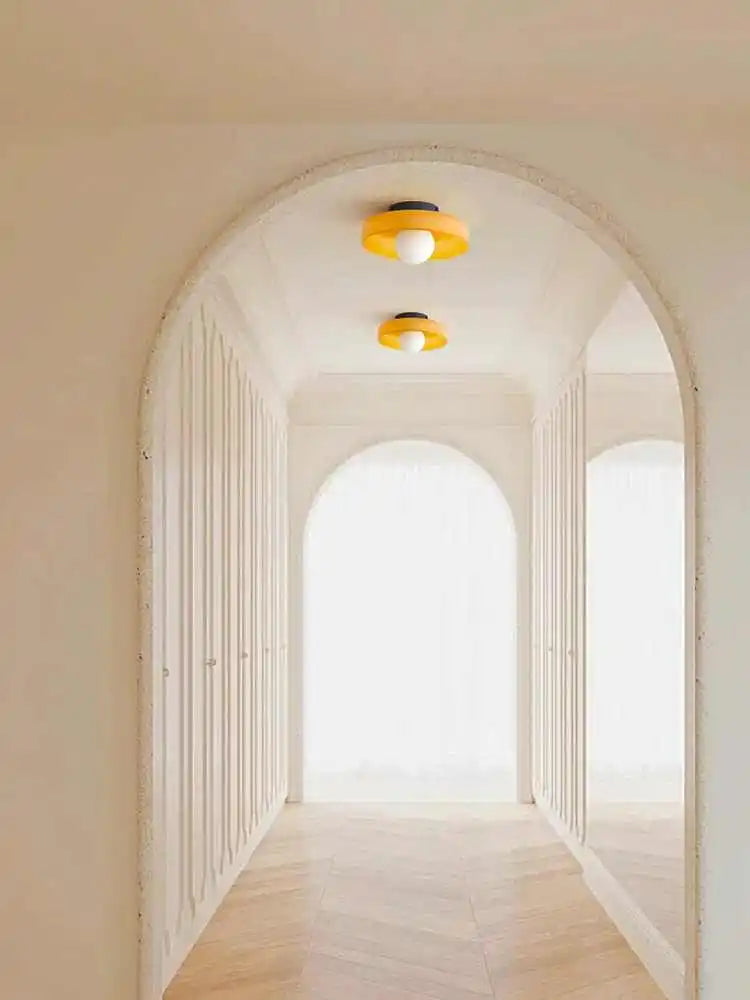 Vintage Colored Glass Ceiling Light