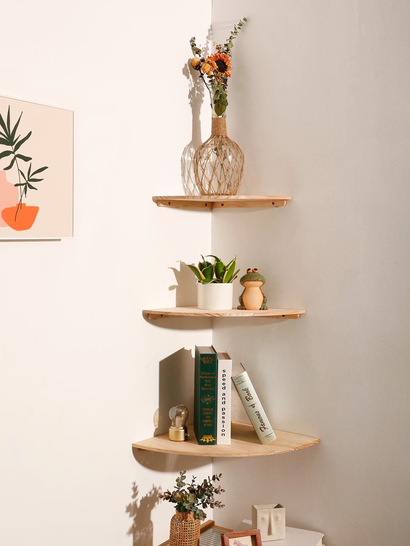 Scalloped Corner Floating Shelf