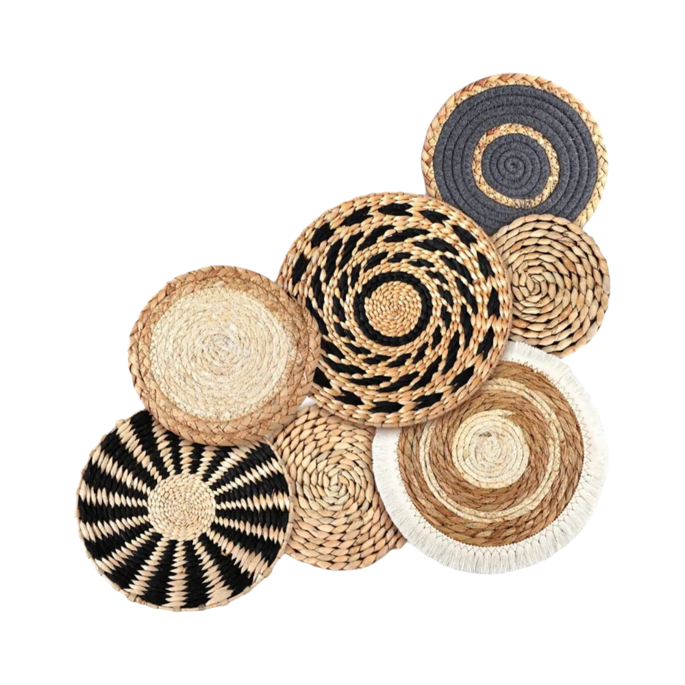 Boho Wall Baskets Seagrass Rattan Wicker Handmade Wall Art