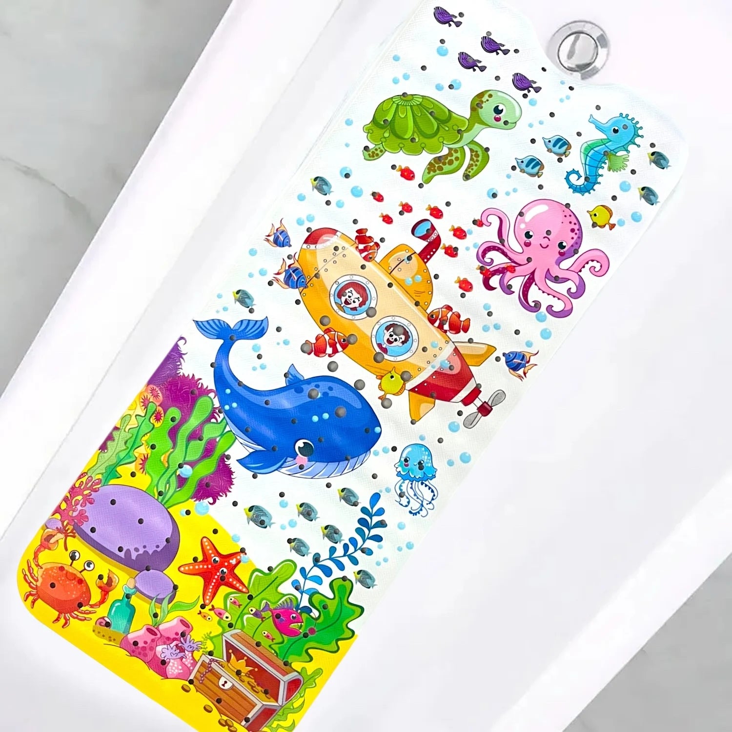 1pc Cartoon Extra Long Bathtub Mat 40x100cm Non Slip Bath Mat