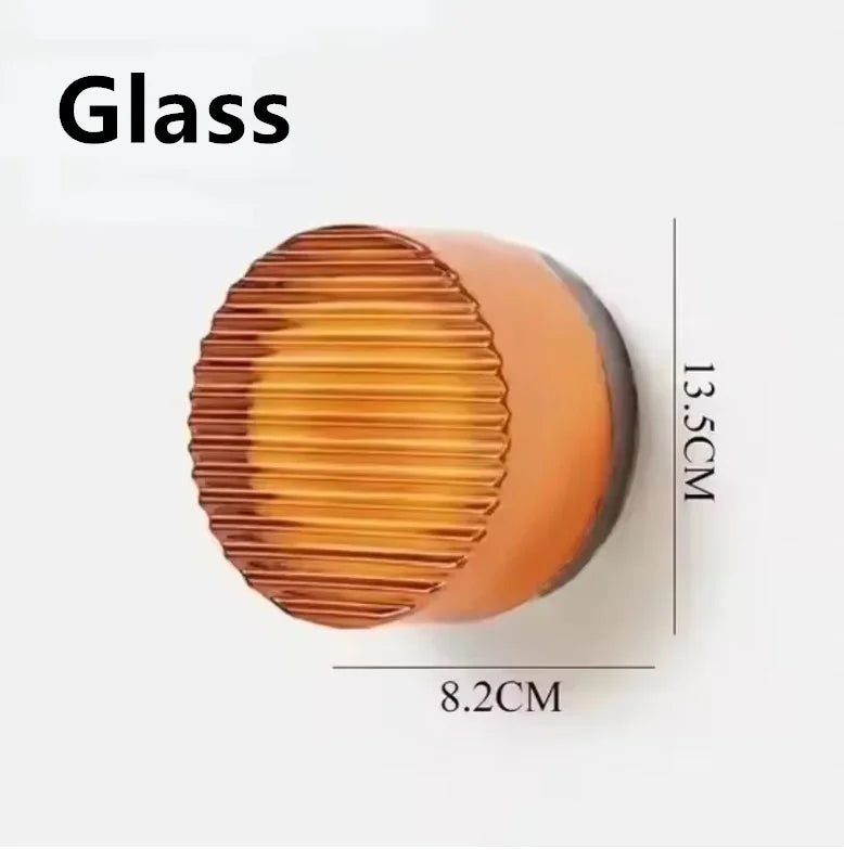Modern Glass Round Wall Sconce