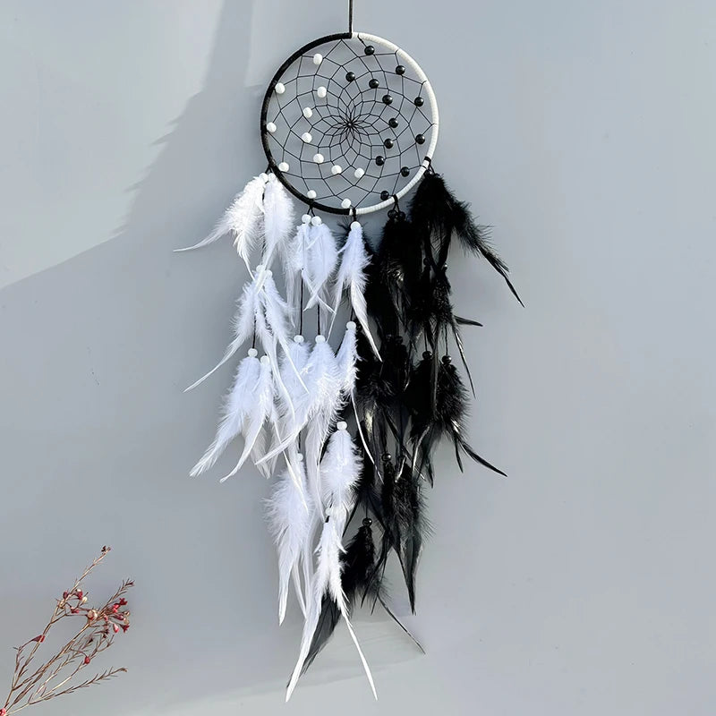 Dream Catcher Handmade Two Color Feather Wind Chimes Living Room