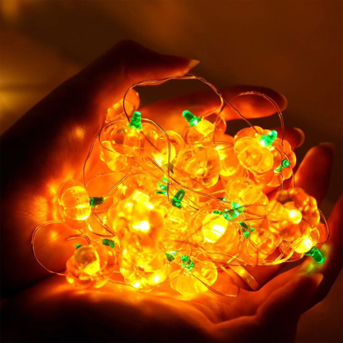 Pumpkin and Eyeball LED String Lights