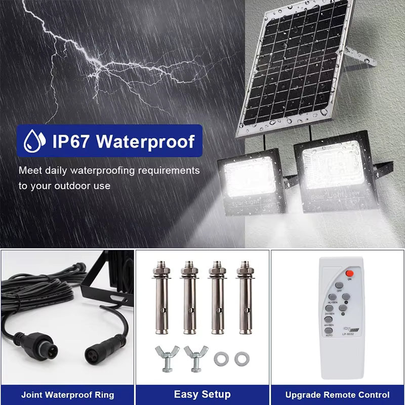 400W Solar Two-Head Flood Light