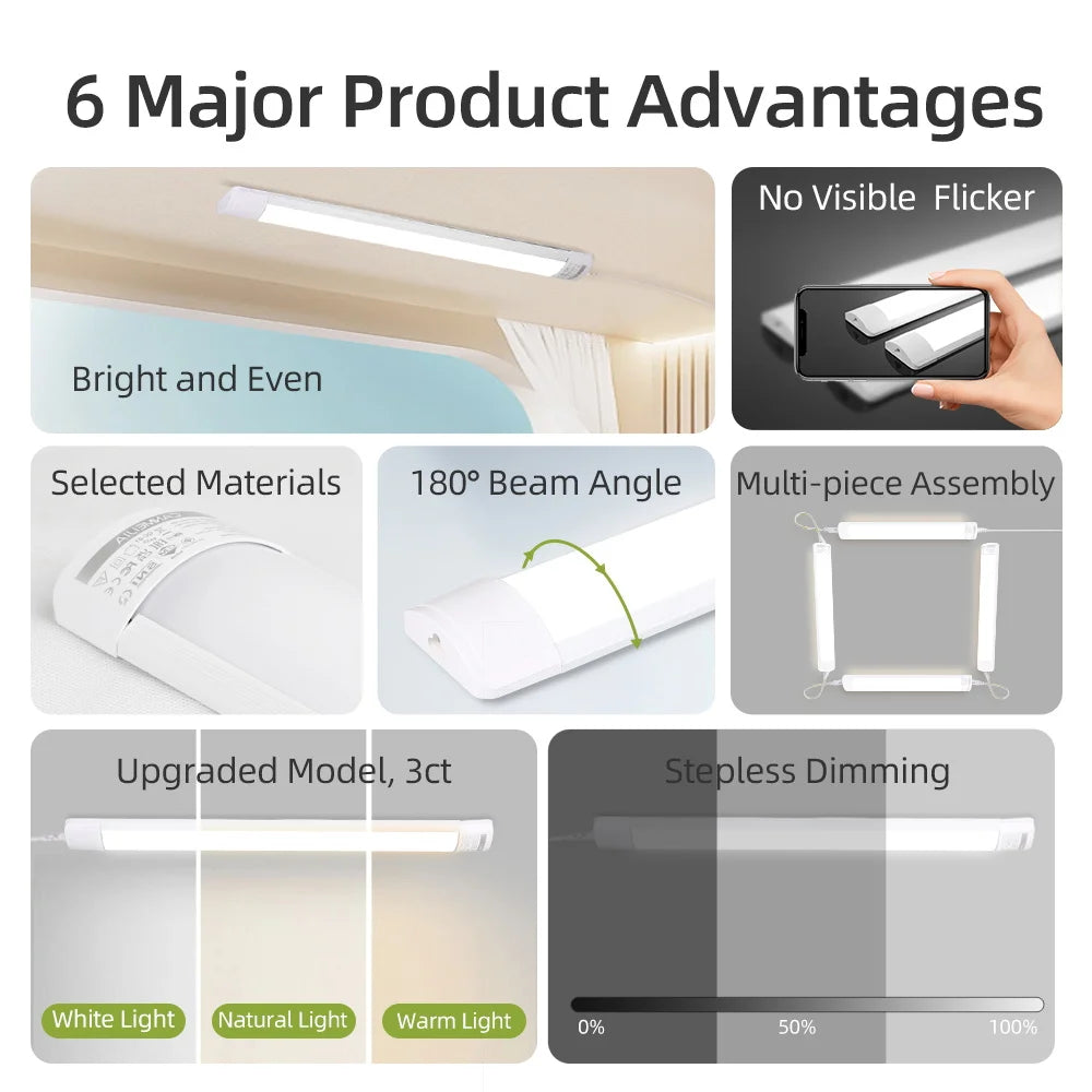 LED Tube Mirror Vanity Light