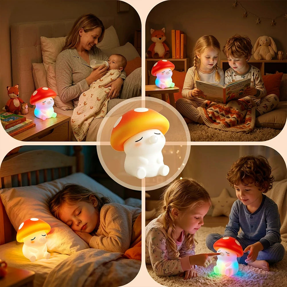 Silicone Tap Control Mushroom Light