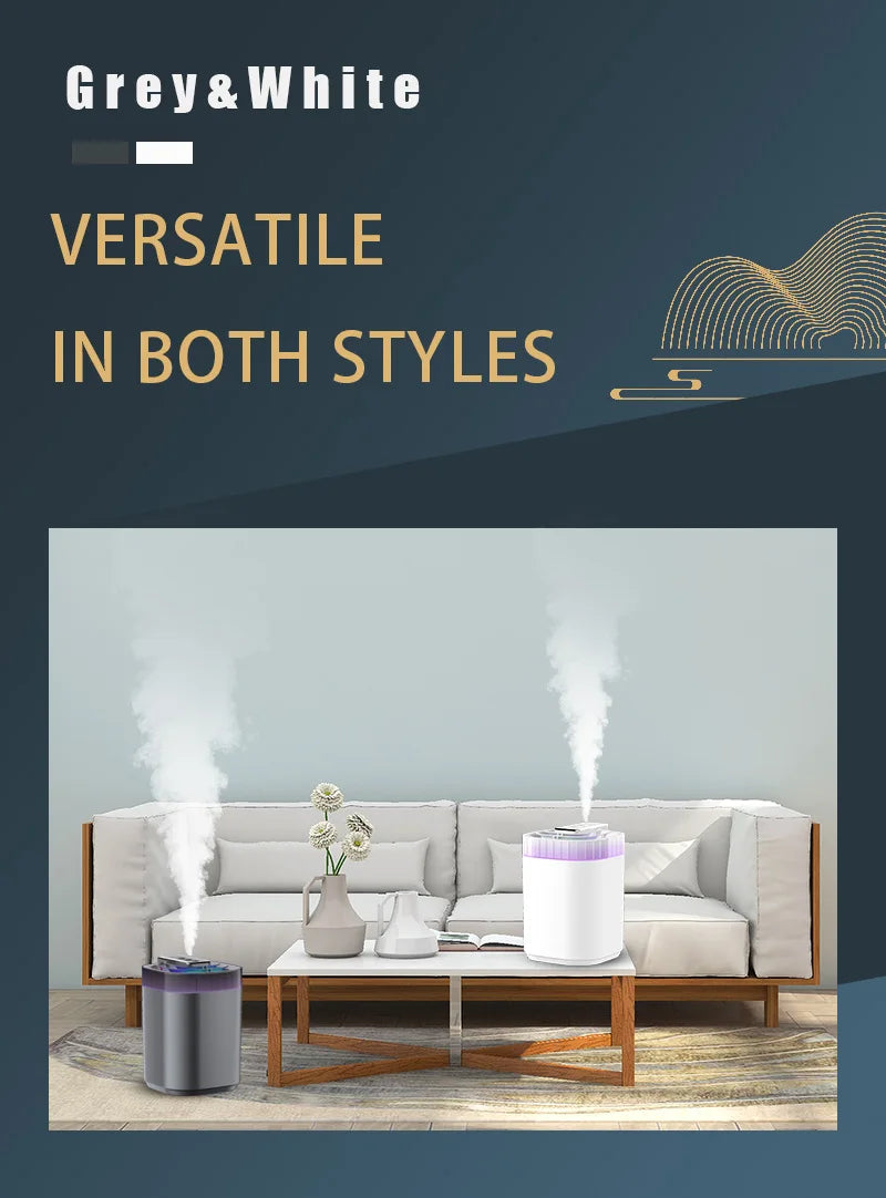 3L Ultrasonic Air Humidifier Cool Mist Humidifier with Night Light