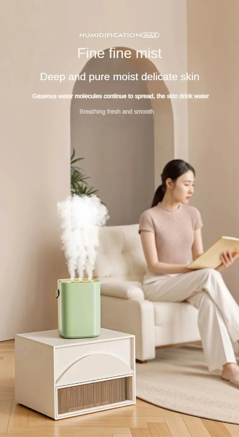 USB Connected Three Nozzle Humidifier 1.8L Large Capacity 3-Gear
