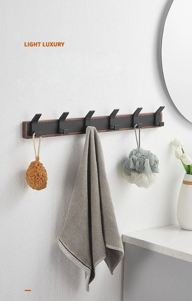 Walnut Wood Wall Coat Hook