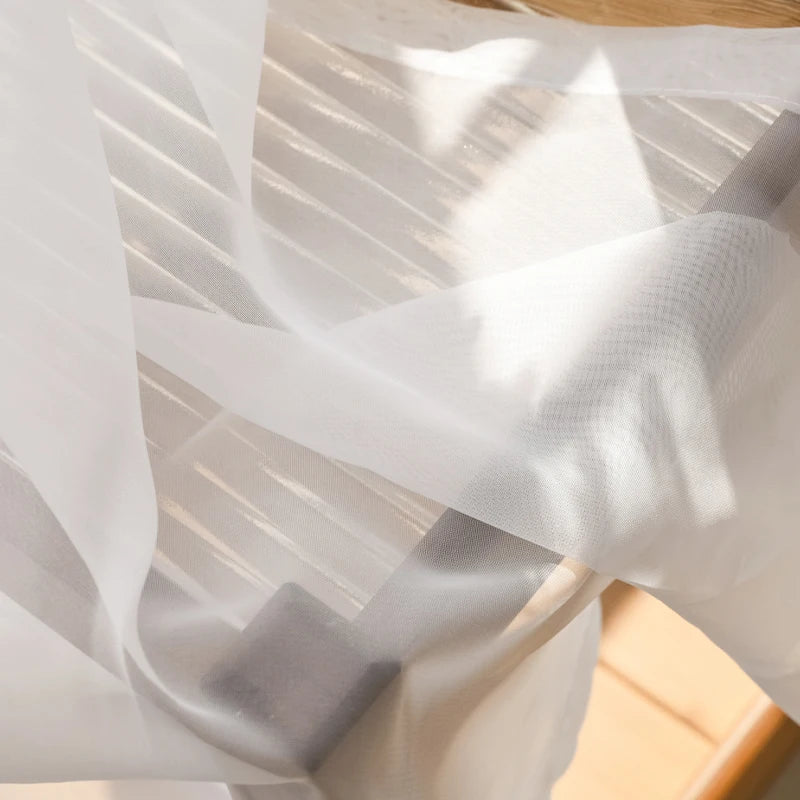 Solid White Sheer Curtains