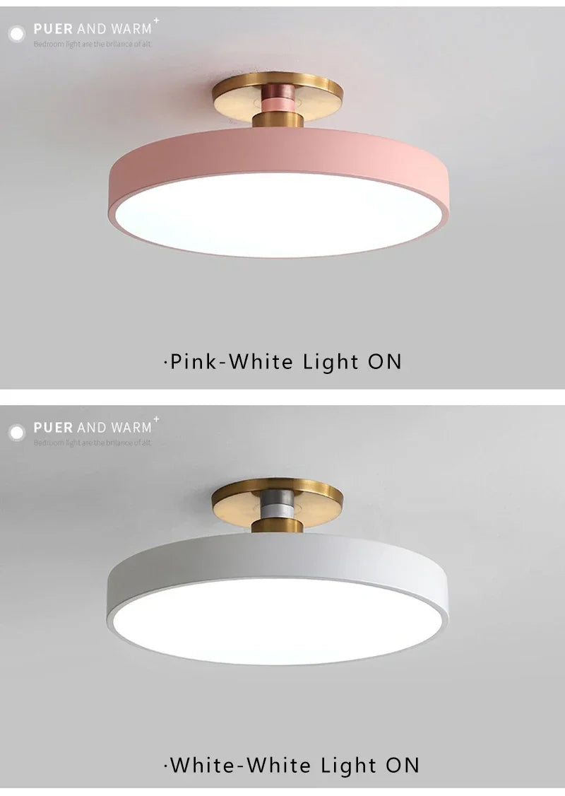 Circular Macaron Dimmable Ceiling Light