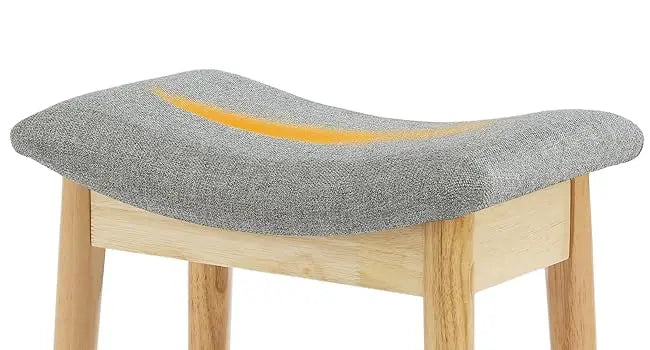 Saddle Cushion Vanity Stool with Wood Legs