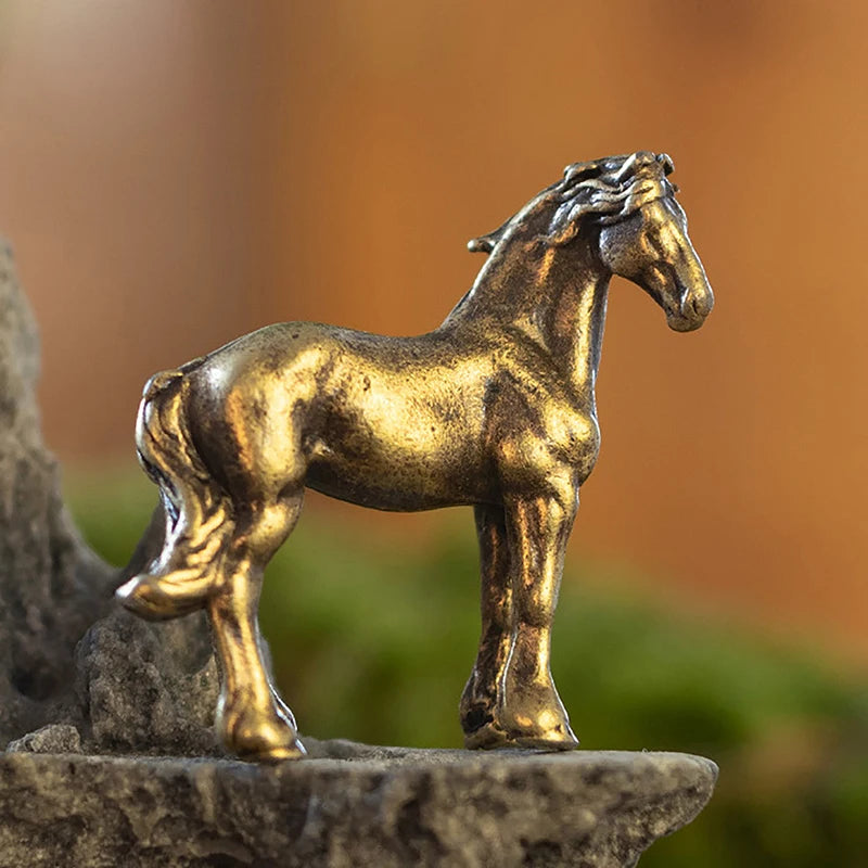 Miniature Brass Horse Figurines