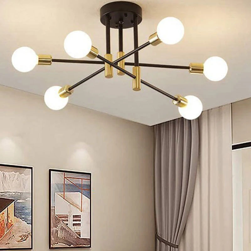 Retro Industrial Iron Ceiling Chandelier