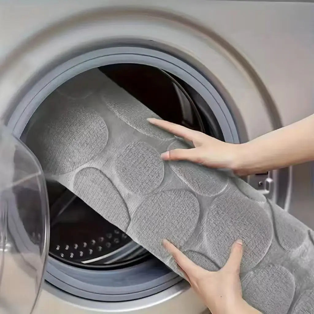 Curved bathroom mat thickened shower room absorbent door mat toilet
