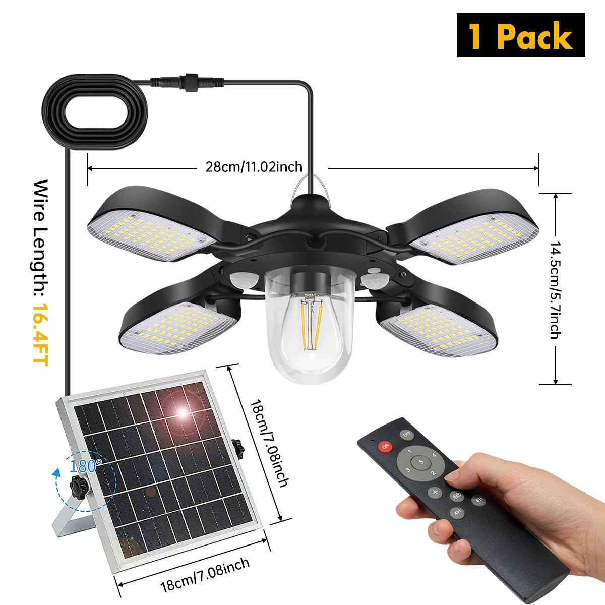 192led Solar Powered Barn Light Solar Shed Light