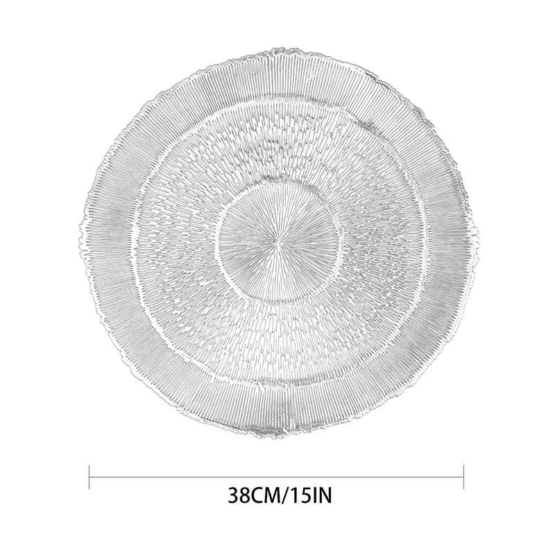 Metallic Leaf Round Placemat Set of 4