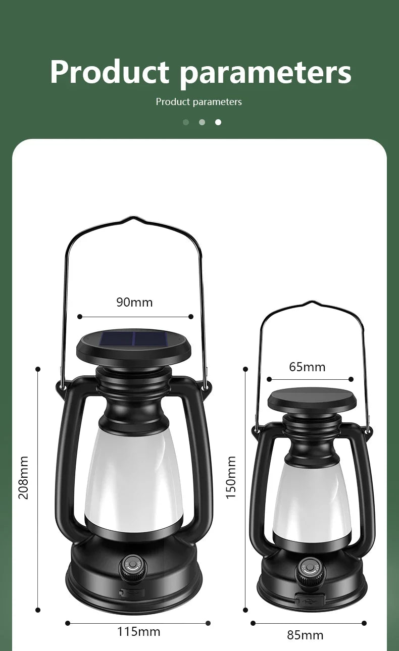 USB Rechargeable Camping Light Portable Camping Lanterns Hanging Tent