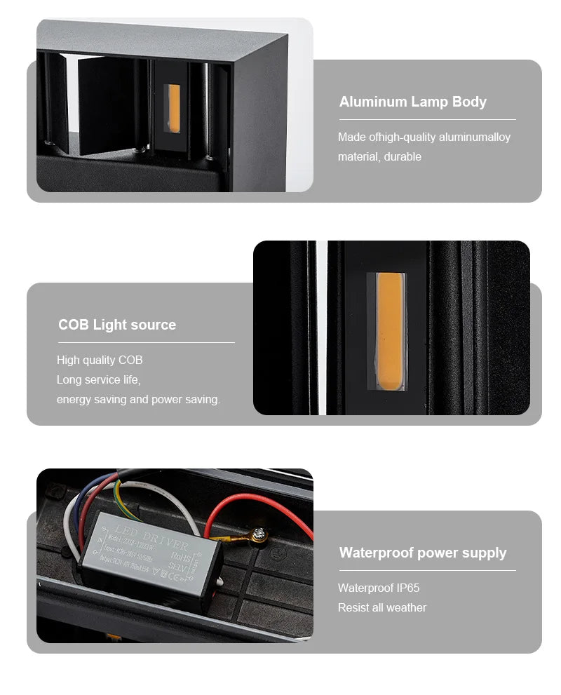 Aluminum Waterproof LED Outdoor Wall Light