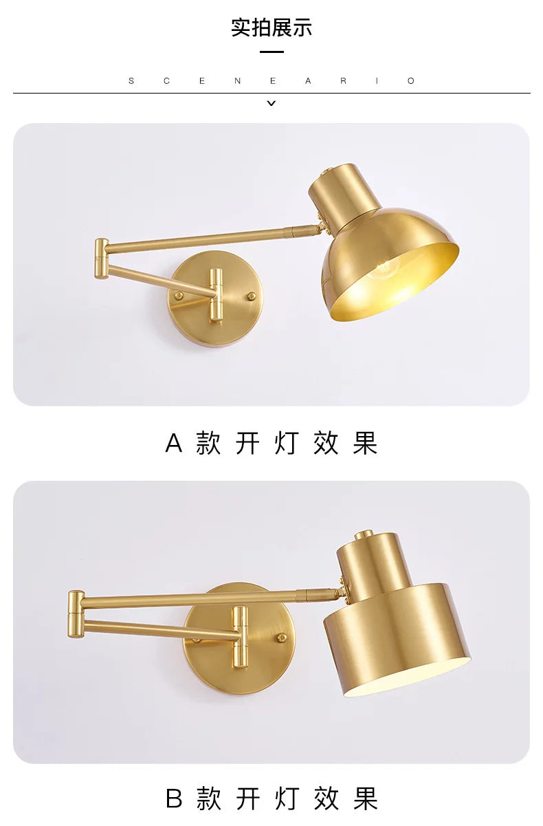 Long Arm Adjustable Wall Sconce