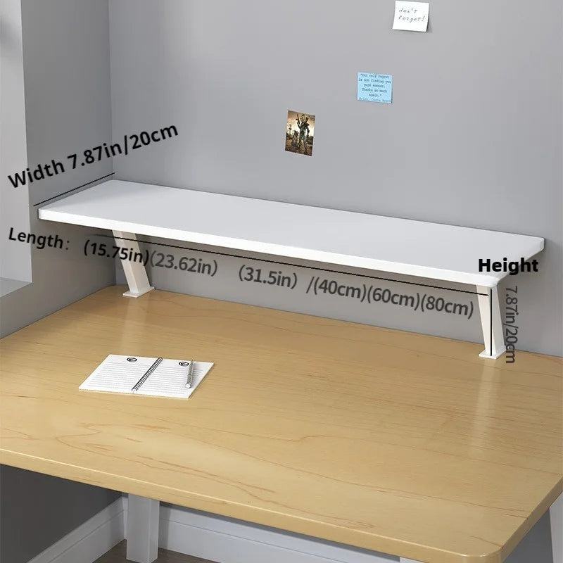 Clamp On Wooden Desk Shelf