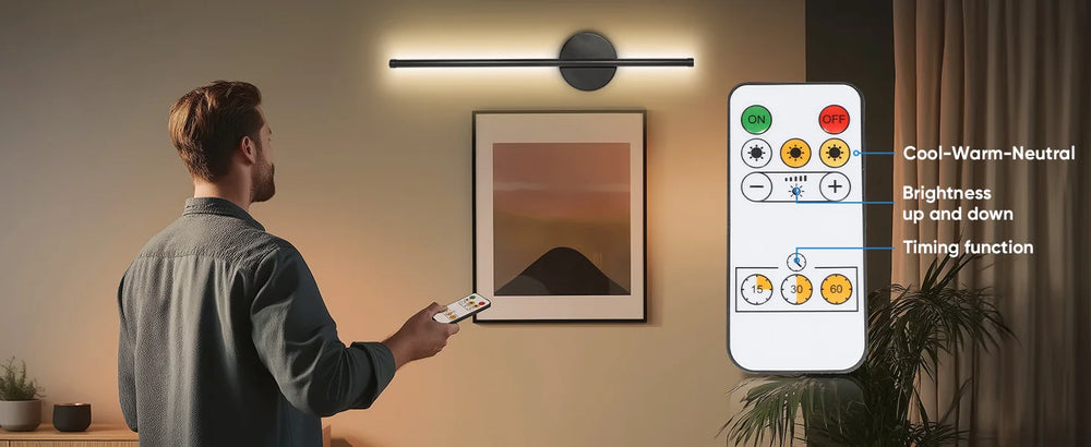 Cordless Dimmable Picture Sconce with Remote
