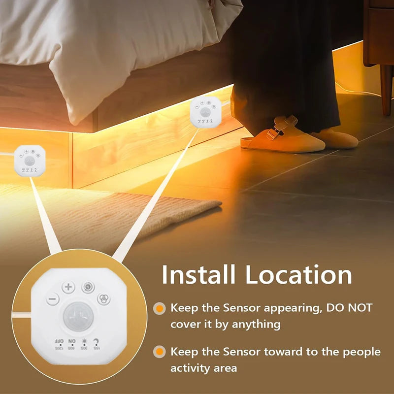Motion Sensor Stair Lights With Chase Effect Under Bed Lights Under