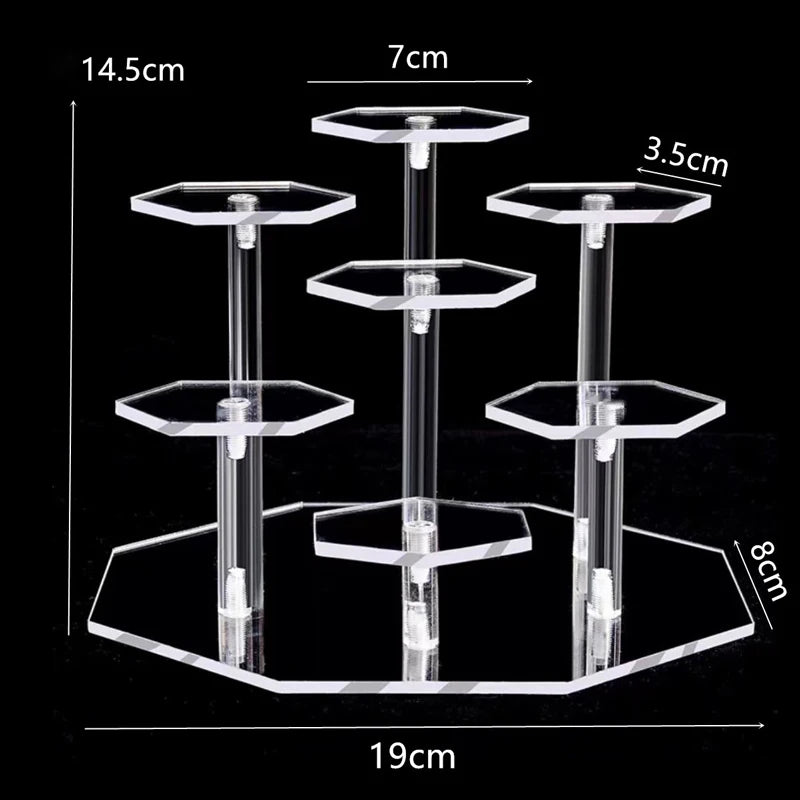 Hexagonal Acrylic Cosmetic Display Rack