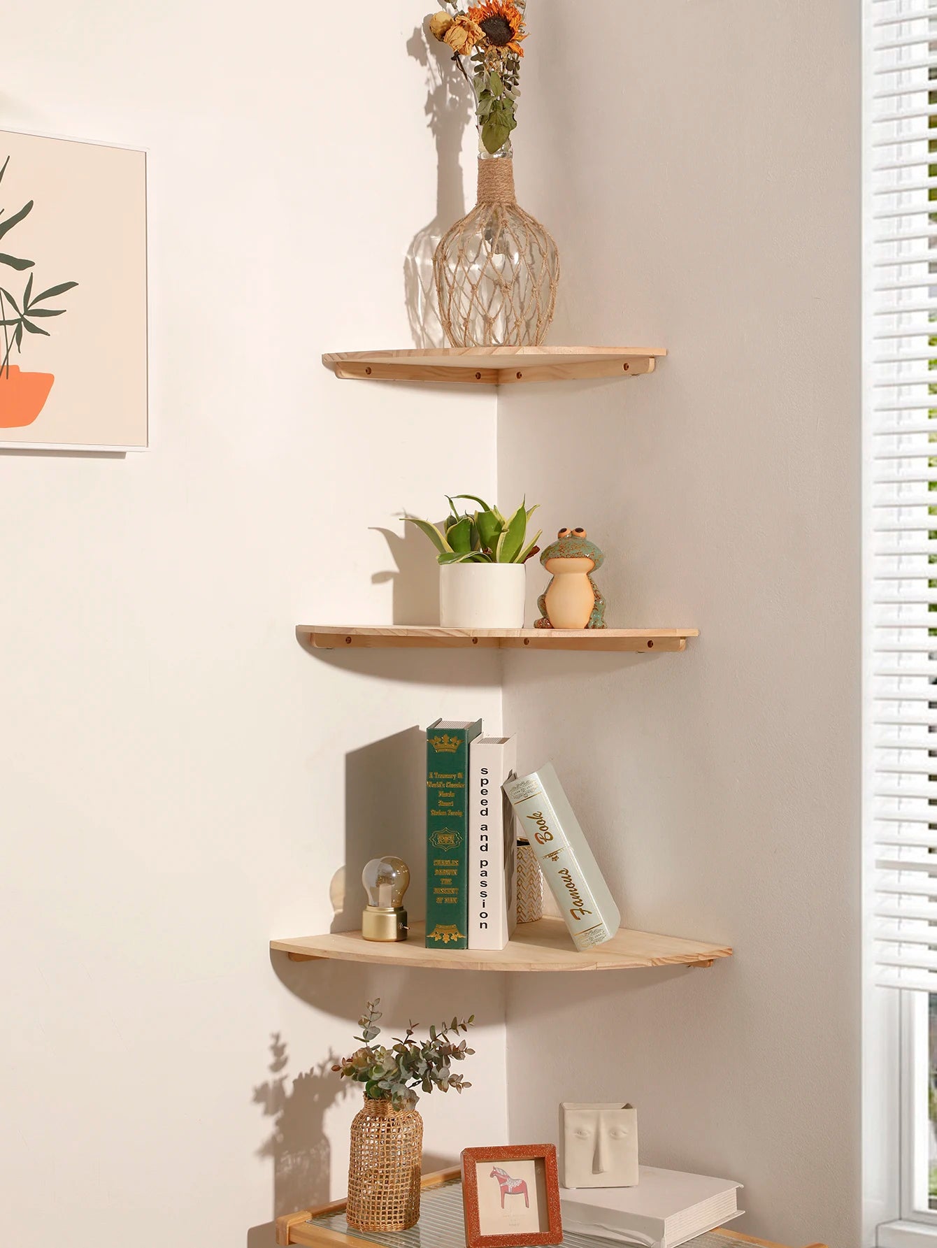 Scalloped Corner Floating Shelf