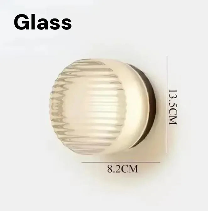 Modern Glass Round Wall Sconce