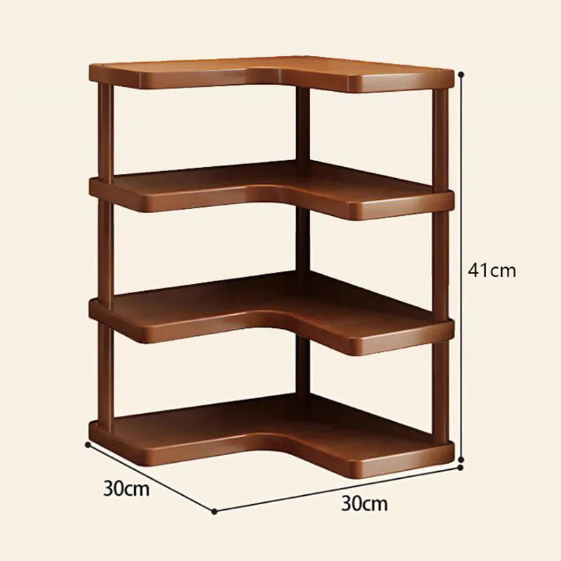 Wooden Tea Room Storage Rack