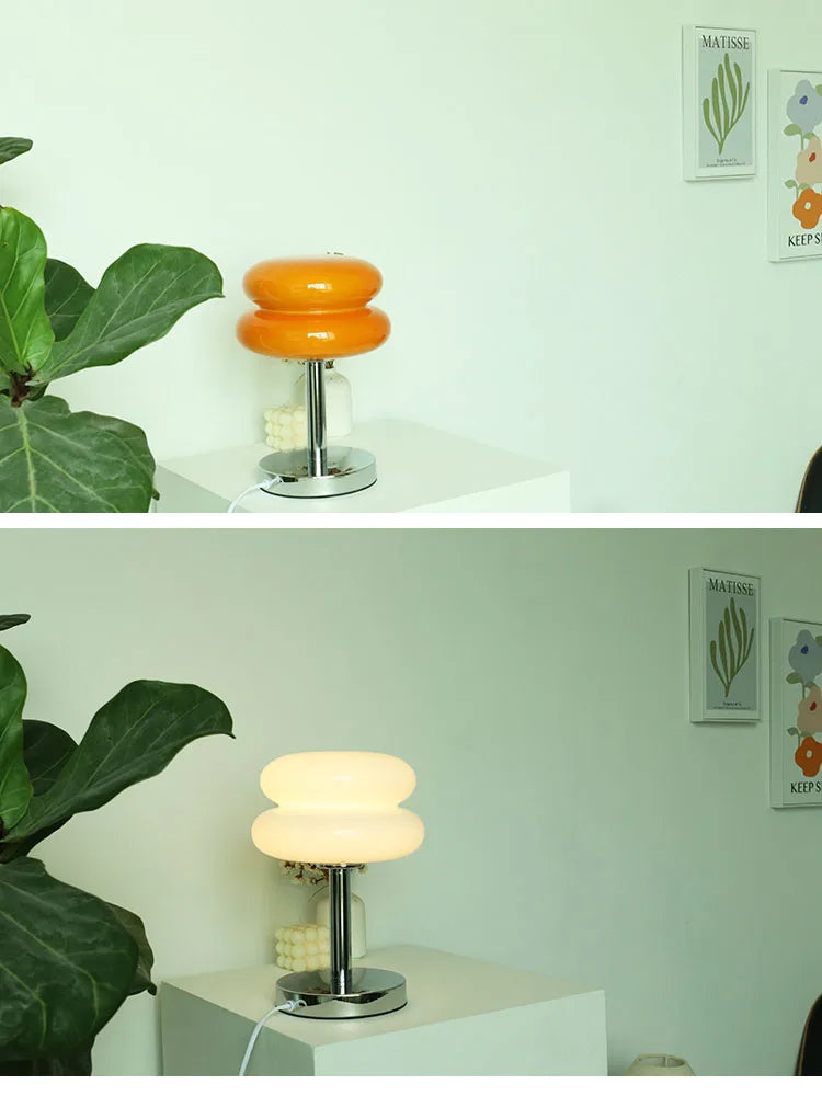 Macaron Trichromatic Glass Lamp