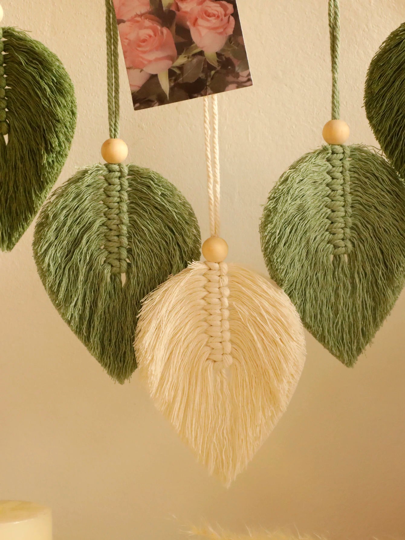 Leaf Macrame Floating Shelf