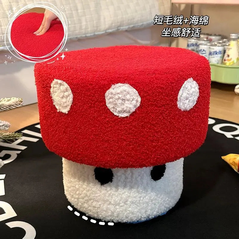 Solid Wood Mushroom Stool
