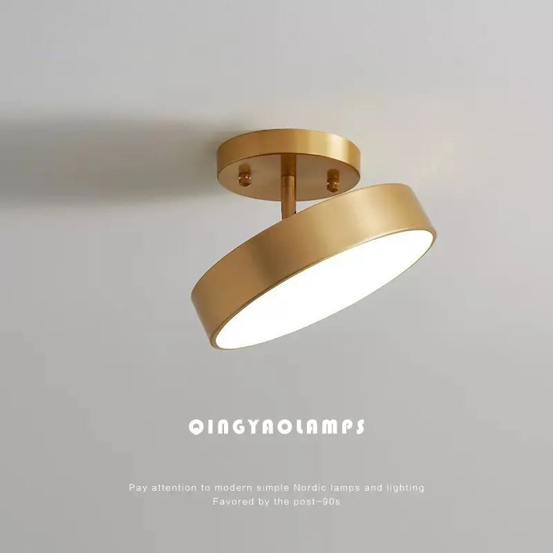 Nordic Copper Round Ceiling Light