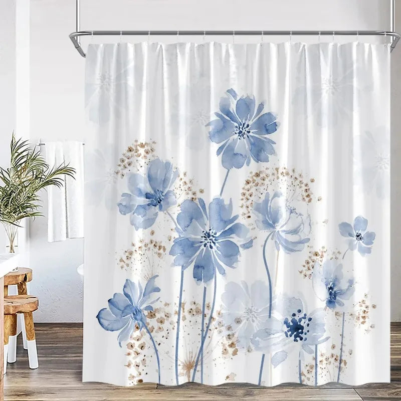 Watercolour Botanical Shower Curtain