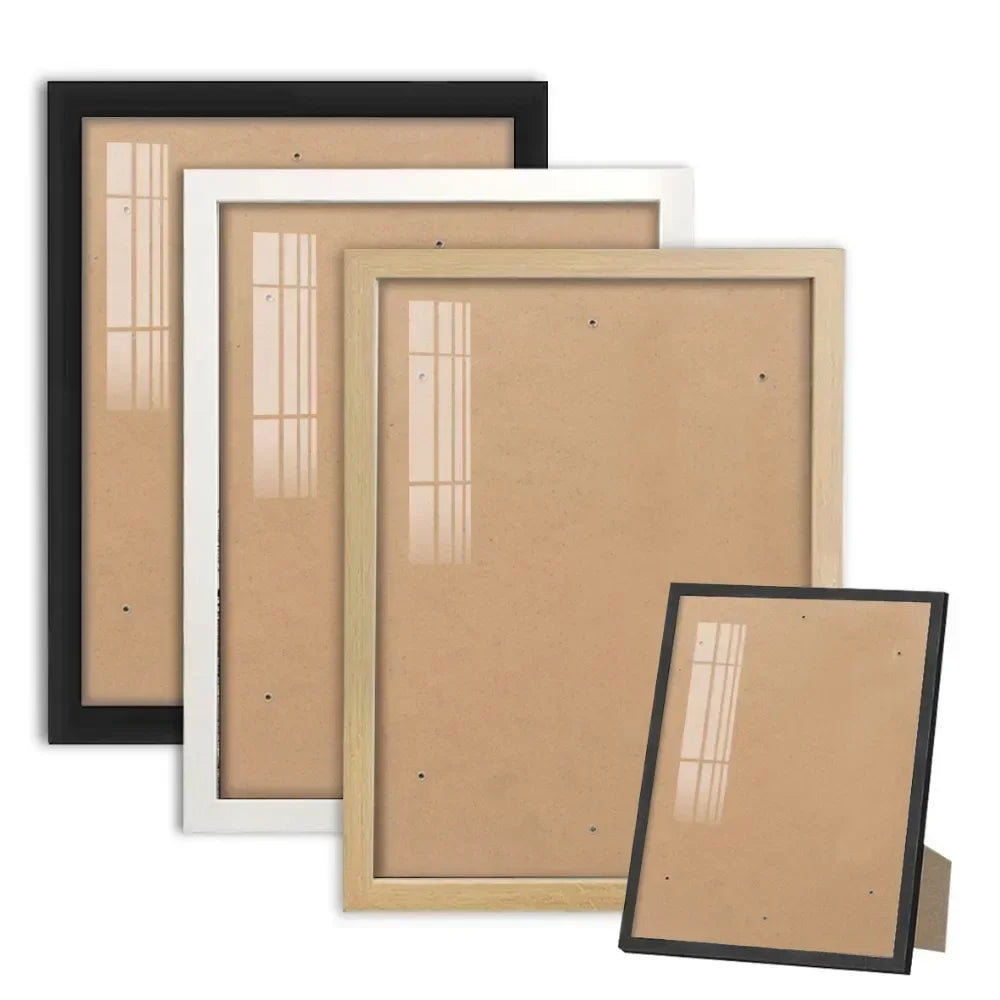 Black and White Wood Grain Photo Frame Wall Hanging