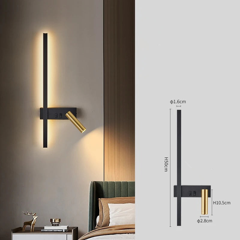 Wall lamp Nordic modern creative led simple living room sofa background
