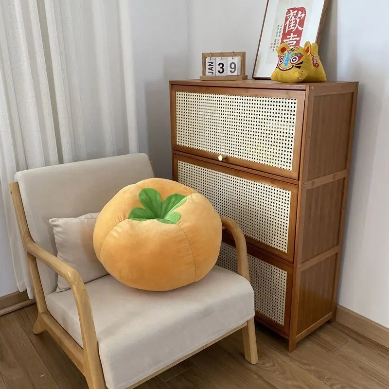 ins cute soft cute mushroom tomato futon cushion bed cushion doll throw