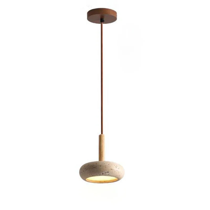 Hot Selling Pendant Lamps Wabi Sabi Circular Yellow Stone Commercial