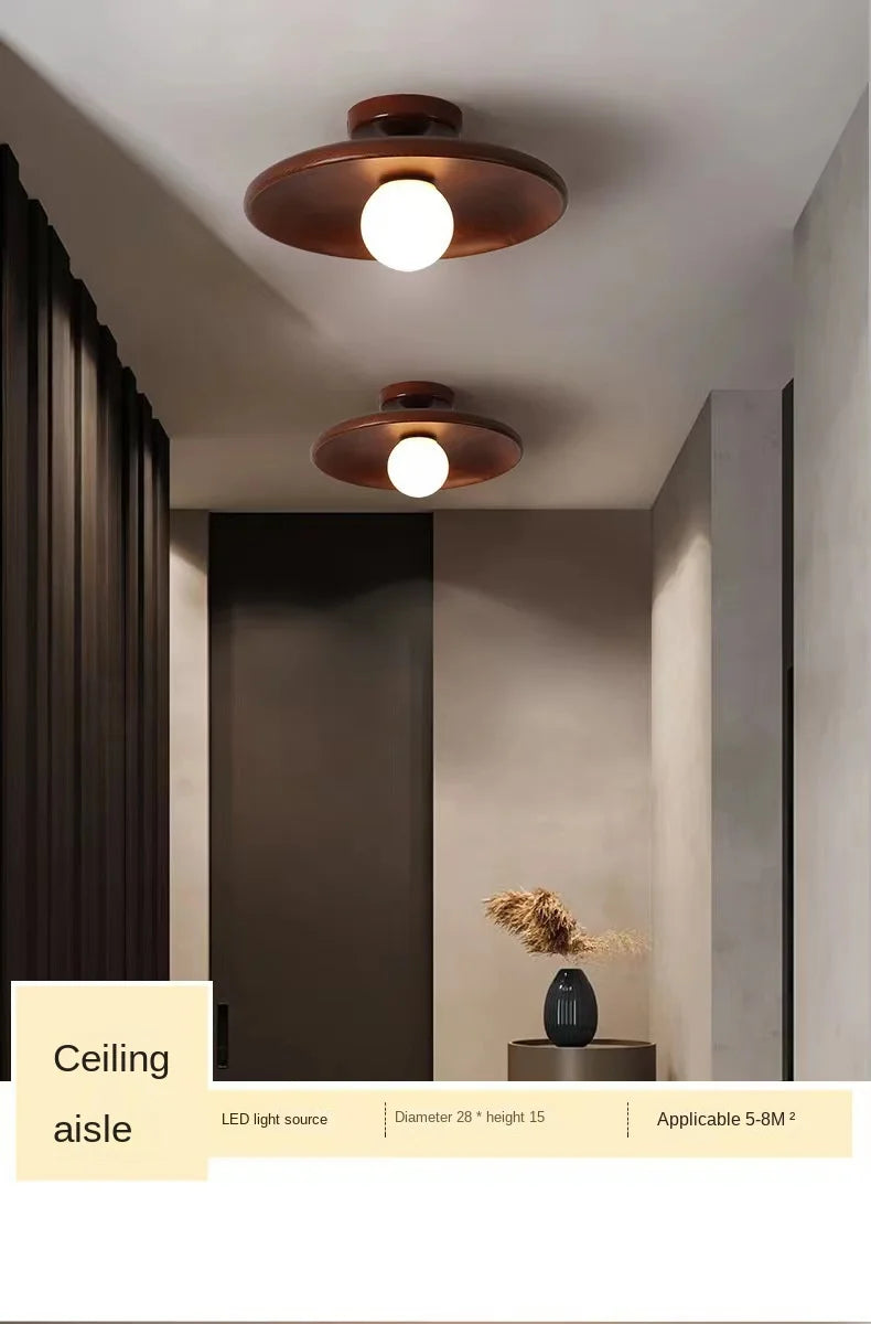 Walnut Wood G9 Ceiling Light