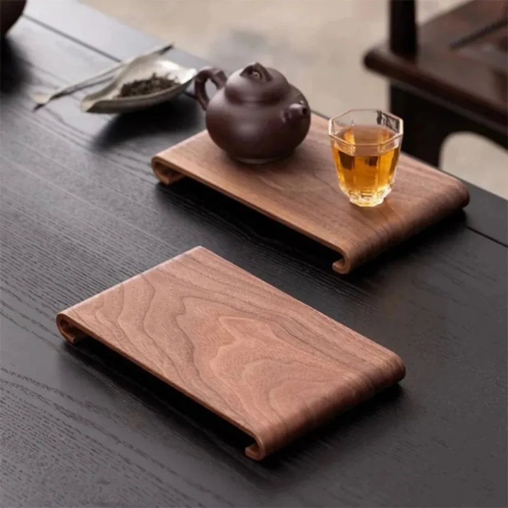 Walnut Wood Rectangular Tea Tray