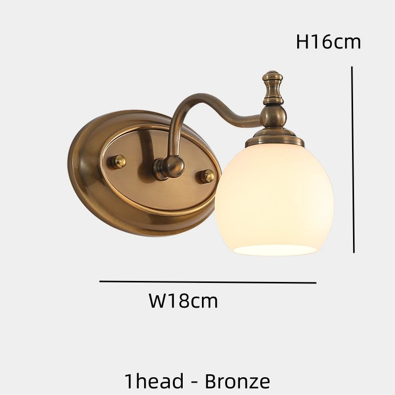 Vintage Bronze Vanity Wall Light