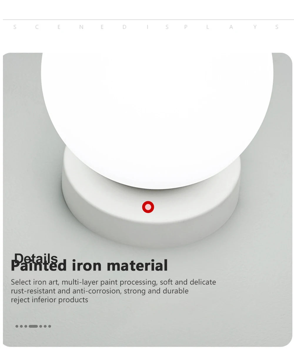 Nordic LED Glass Wall Lamp Minimalist G9 Base Orb Sconce